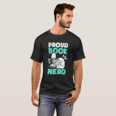 Stolze Bücher-Nerd-Katze Buch Lesebuch T-Shirt (Vorne ganz)