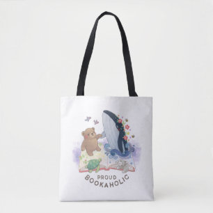Stolze Buchsüchtige: Magie der Bücher Illustration Tasche