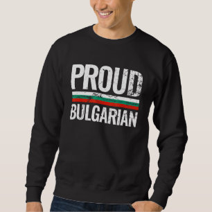 Stolze bulgarische Vintage bulgarische Flagge Sweatshirt