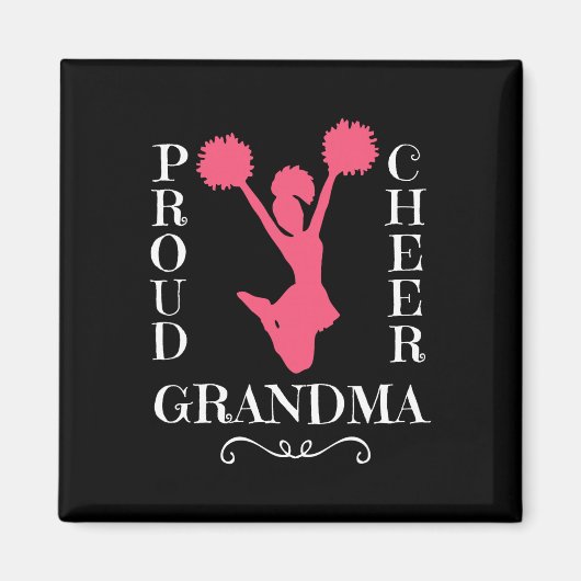 Stolze Cheer-Oma Großmutter Cheerleading-Geschenke Magnet (Vorne)