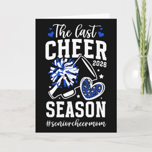 Stolze Cheer Senior-Mutter einer Senior-Cheerleade Karte (Vorderseite)