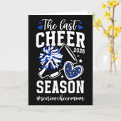 Stolze Cheer Senior-Mutter einer Senior-Cheerleade Karte (Gelbe Blume)