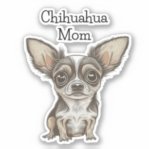 Stolze Chihuahua-Mutter Aufkleber