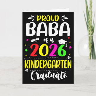 Stolze Cl Of 2026 Kindergarten-Absolventen Kinder Karte