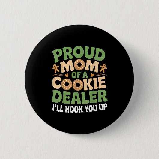 Stolze Cookie-Händlerin Mama lustiges Backen Mama  Button (Vorderseite)