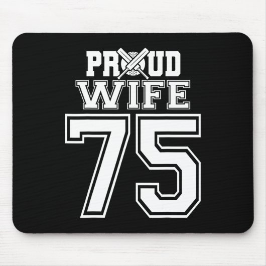 Stolze Cricket-Frau Nummer 75 Mousepad (Vorne)