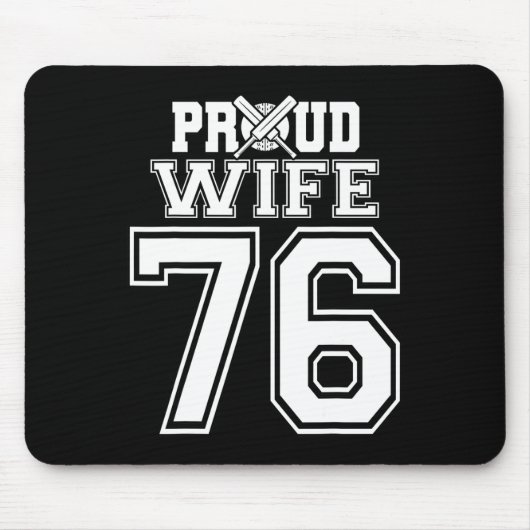 Stolze Cricket-Frau Nummer 76 Mousepad (Vorne)
