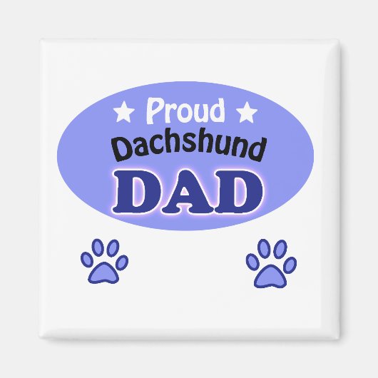 Stolze Dackel Papa Magnet (Vorne)