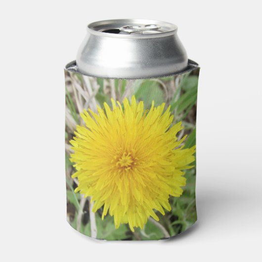 Stolze Dandelion-Blume. Dosenkühler (Kanne Vorderseite)