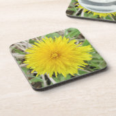 Stolze Dandelion-Blume. Getränkeuntersetzer (Linke Seite)