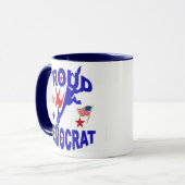 Stolze Demokrat-Kaffee-Tasse Tasse (Vorderseite Links)