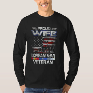 Stolze Ehefrau der Kriegsflagge in Korea Vintag Pa T-Shirt