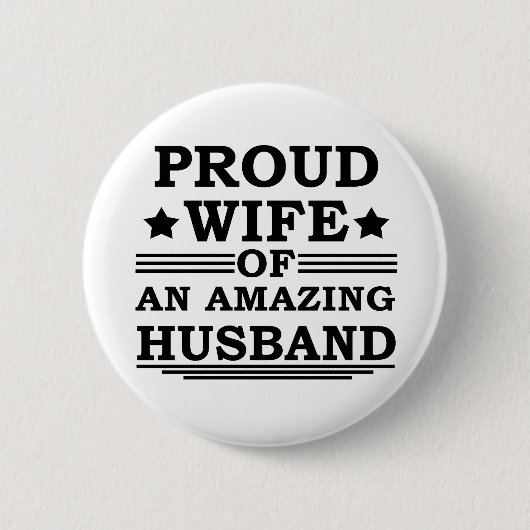 stolze Ehefrau eines phantastischen Ehemanns Button (Vorderseite)