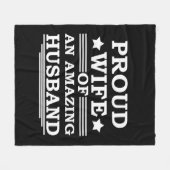 stolze Ehefrau eines phantastischen Ehemanns Fleecedecke (Vorderseite (Horizontal))