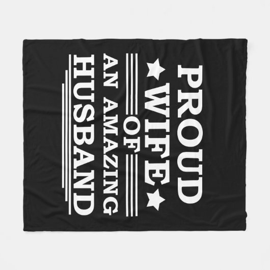 stolze Ehefrau eines phantastischen Ehemanns Fleecedecke (Vorderseite (Horizontal))