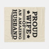 stolze Ehefrau eines phantastischen Ehemanns Fleecedecke (Vorderseite (Horizontal))