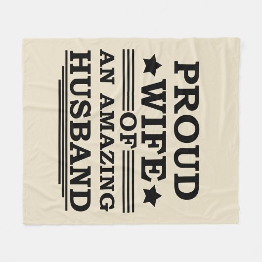 stolze Ehefrau eines phantastischen Ehemanns Fleecedecke (Vorderseite (Horizontal))