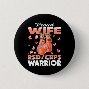 Stolze Ehefrau eines RSD-Crps-Krieger-Sensibilisie Button