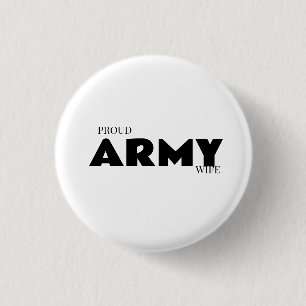Stolze Ehefrau eines Soldaten Button