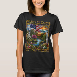 Stolze Ehefrau eines US-Veteranen, Gott segne Amer T-Shirt