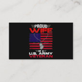 Stolze Ehefrau eines Veteranen der US-Armee Visitenkarte (Rückseite)