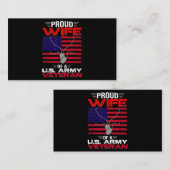 Stolze Ehefrau eines Veteranen der US-Armee Visitenkarte (Vorne/Hinten)