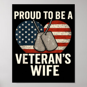 Stolze Ehefrau eines Veteranen Patriotischer Veter Poster