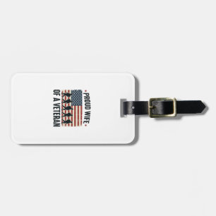 Stolze Ehefrau eines Veteranen Patriotisches Shirt Gepäckanhänger
