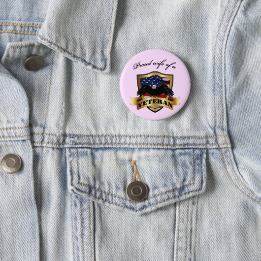 Stolze Ehefrau eines Veterans Button (Beispiel)