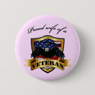 Stolze Ehefrau eines Veterans Button