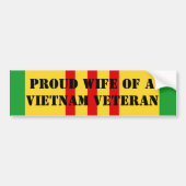 Stolze Ehefrau eines Vietnam-Veterans Autoaufkleber (Vorne)