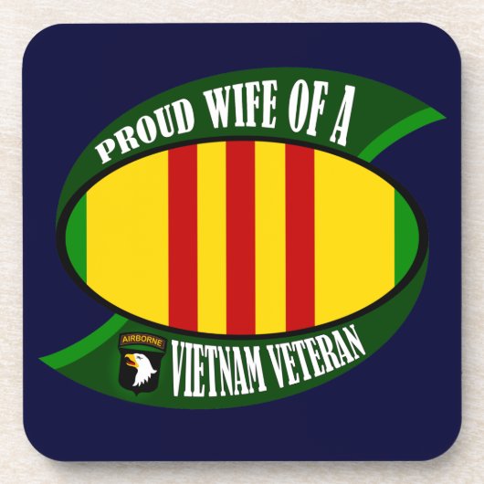 Stolze Ehefrau Getränkeuntersetzer (Vorderseite)