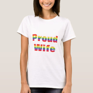 Stolze Ehefrau lesbischen Gay Pride-t T-Shirt