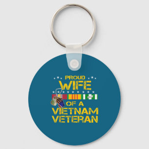 Stolze Ehefrau Vietnam Veteran mein Mann Held Schlüsselanhänger