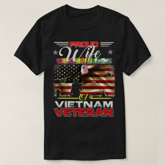 Stolze Ehefrau Vietnam Veteran Shirt Geschenk für (Design vorne)