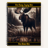 Stolze Elche in friedlicher Wildnis Notizblock (Vorderseite)