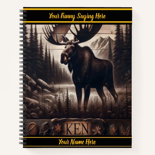 Stolze Elche in friedlicher Wildnis Notizblock (Vorderseite)