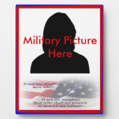 Stolze Eltern des Militärhüttenrahmens Fotoplatte (Vorderseite)