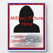 Stolze Eltern des Militärhüttenrahmens Fotoplatte (Vorderseite)