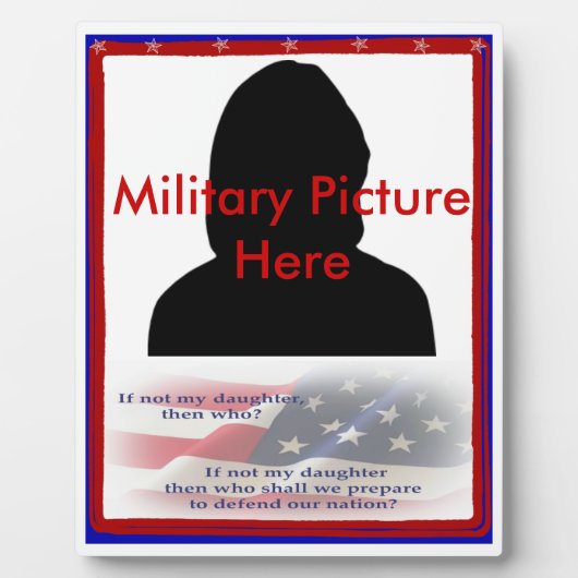 Stolze Eltern des Militärhüttenrahmens Fotoplatte (Vorderseite)