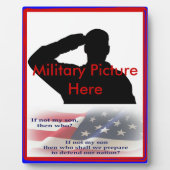 Stolze Eltern des Militärs Fotoplatte (Vorderseite)