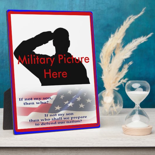 Stolze Eltern des Militärs Fotoplatte (Seite)