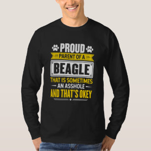 Stolze Eltern eines Beagle-Hundebesitzers Mama Pap T-Shirt