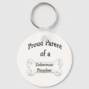 Stolze Eltern eines Doberman Pinscher Schlüsselanh Schlüsselanhänger