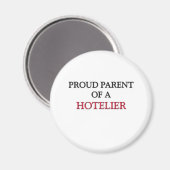 Stolze Eltern eines HOTELIERS Magnet (Vorderseite/Rückseite)