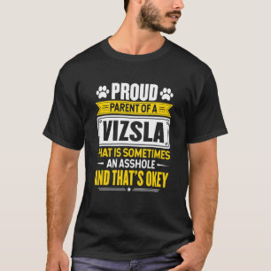 Stolze Eltern eines Vizsla-Hundebesitzers Mama Pap T-Shirt
