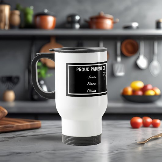 Stolze Eltern mit Individuellen Namen - Vatertag Reisebecher