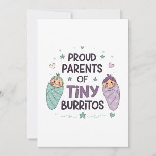 Stolze Eltern von winzigen Burritos Kunst Einladung