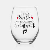 Stolze Eltern werden Großeltern Weinglas Ohne Stiel (Vorderseite)