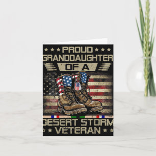 Stolze Enkelin einer Familie von Desert Storm Vete Karte